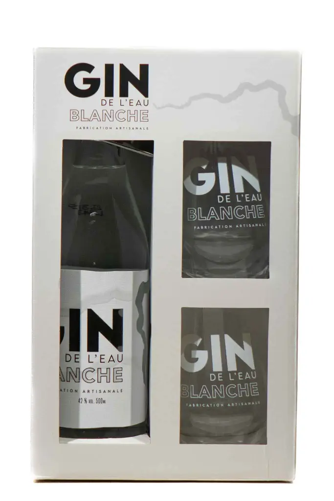 Gin de l'Eau Blanche Coffret 2 verres - 42°