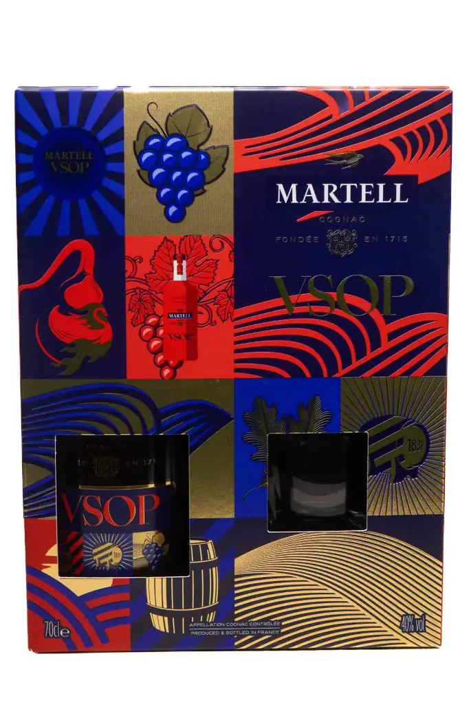 Martell VSOP + 2 verres - 40°