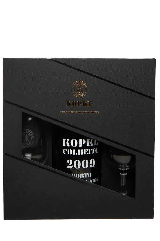 Porto Kopke Colheita 2009 - Coffret Bois + 2 verres - 20°